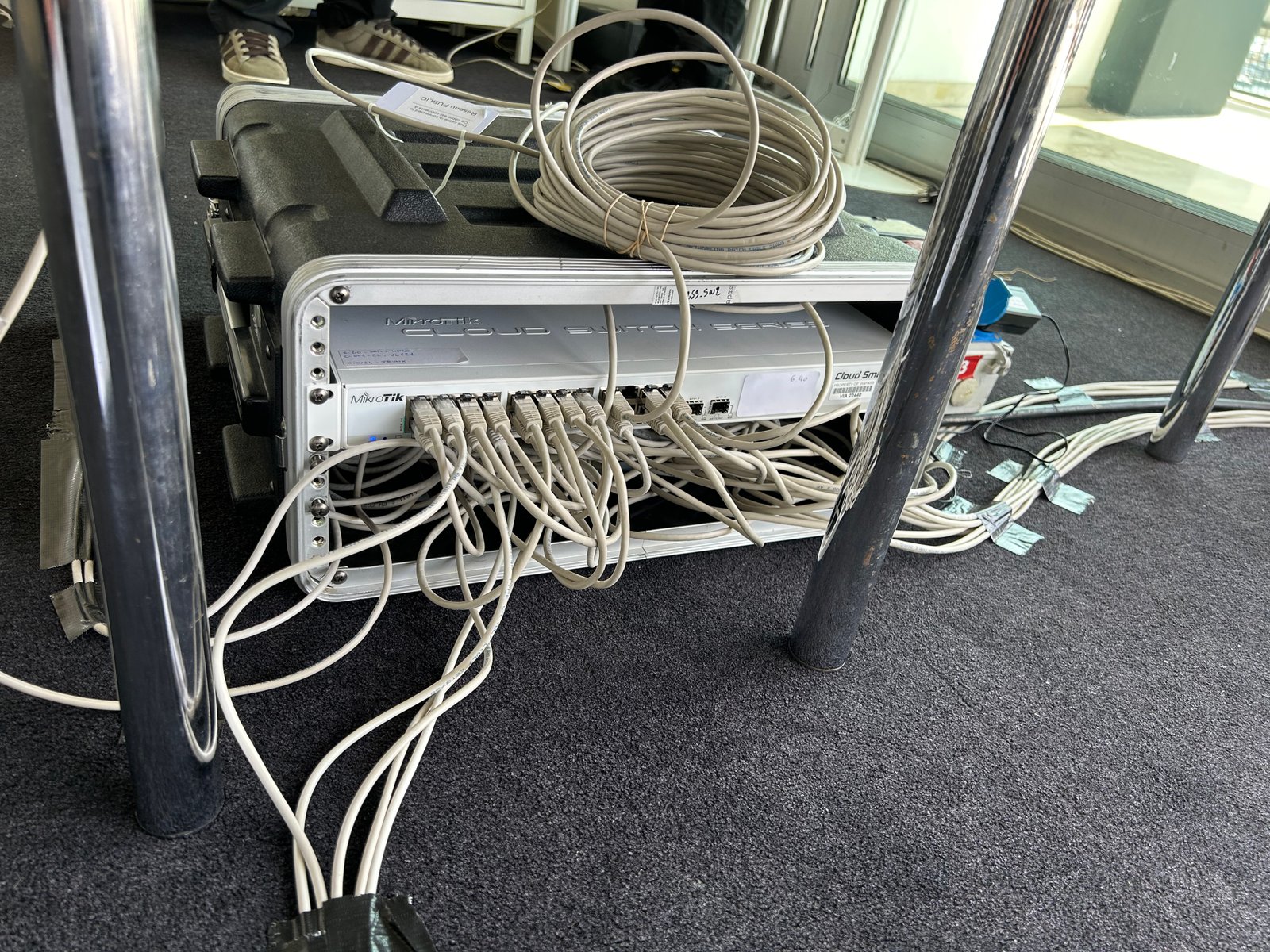 MikroTik case for temporary event distribution